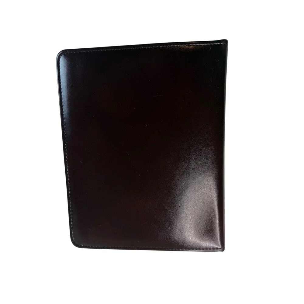 Vtg Professional Burgundy Zippered 3-Ring Binder Organizer Portfolio Inserts YKK